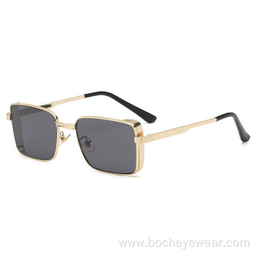 New Retro box metal sunglasses European and American trend beach men's and women's Sunglasses cross-border sunglasses s21033